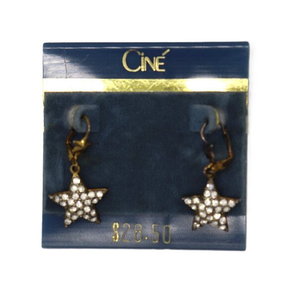 Cine Women's Star Shape Drop Dangle Earrings - Picture 5 of 5